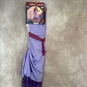 NWT Disney Wish Asha‎ Costume Dress Up Size Small 6/6X Disguise Purple